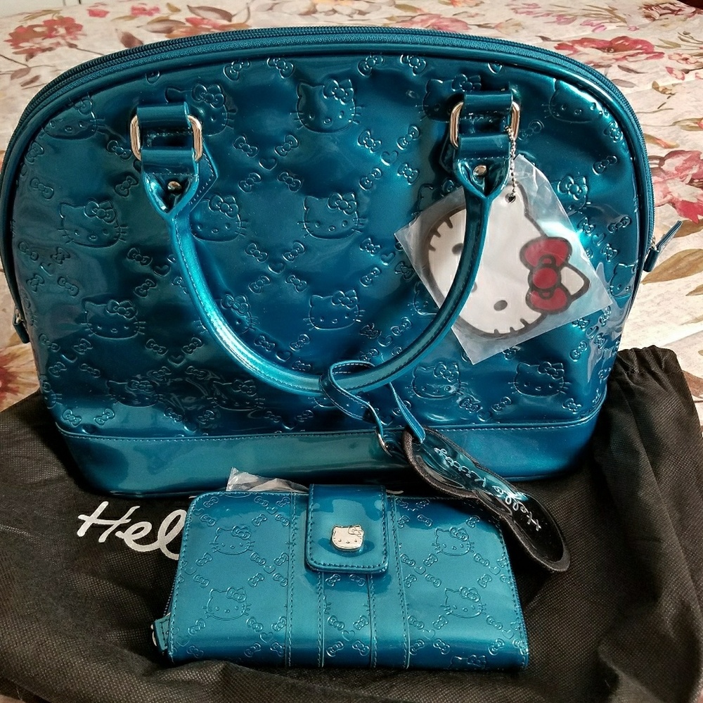 Hello Kitty wallet and HK purse Teal Color